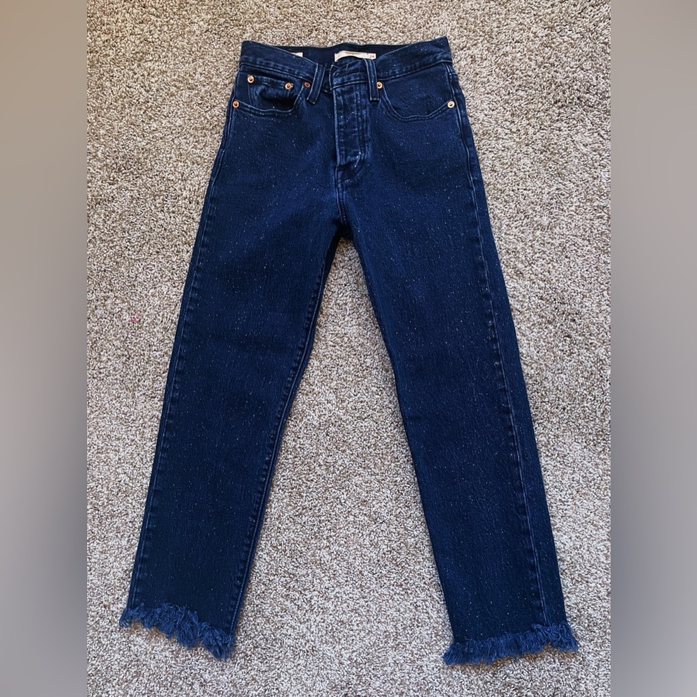 Levi's Wedgie Jeans (Navy Galaxy Wash)